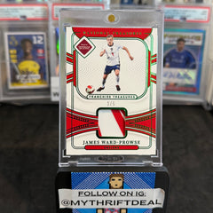 2022 James Ward-Prowse England Panini National Treasure Road to FIFA World Cup Dual Color Patch /5 Card (03/05)