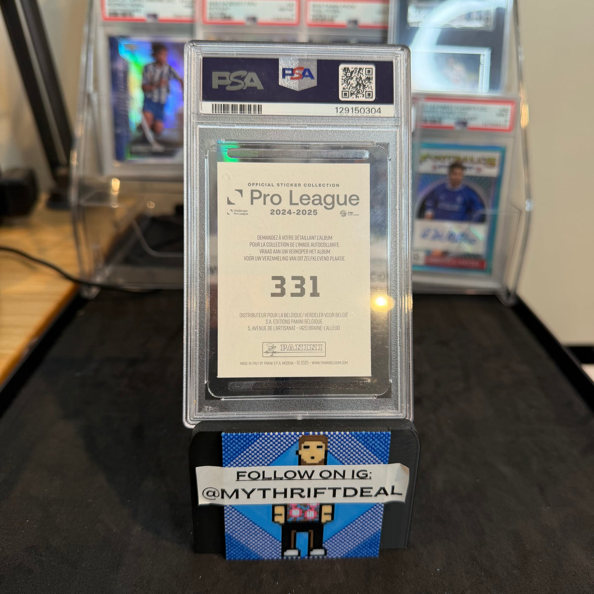 2024-2025 Promise David Canada Panini Belgian Pro League Union SG On Card Autograph PSA 8 Rookie Sticker