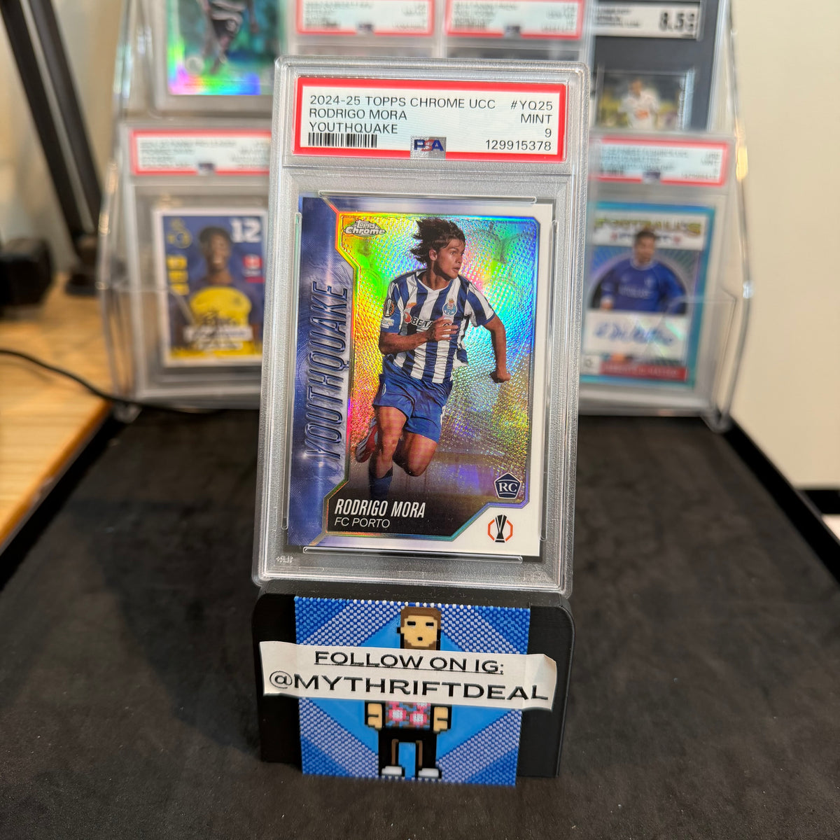 2024-25 Rodrigo Mora FC Porto Topps Chrome UEFA Youthquake RC PSA 9 Card