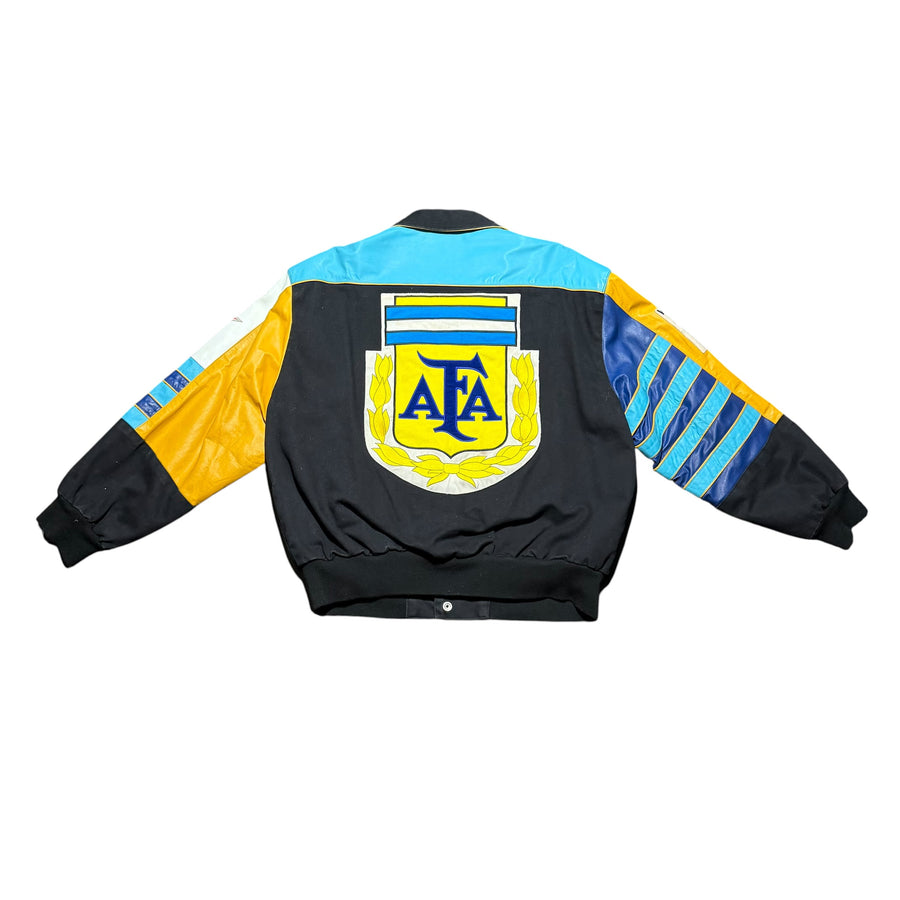1994 World Cup Jeff Hamilton Argentina Leather Patch Jacket