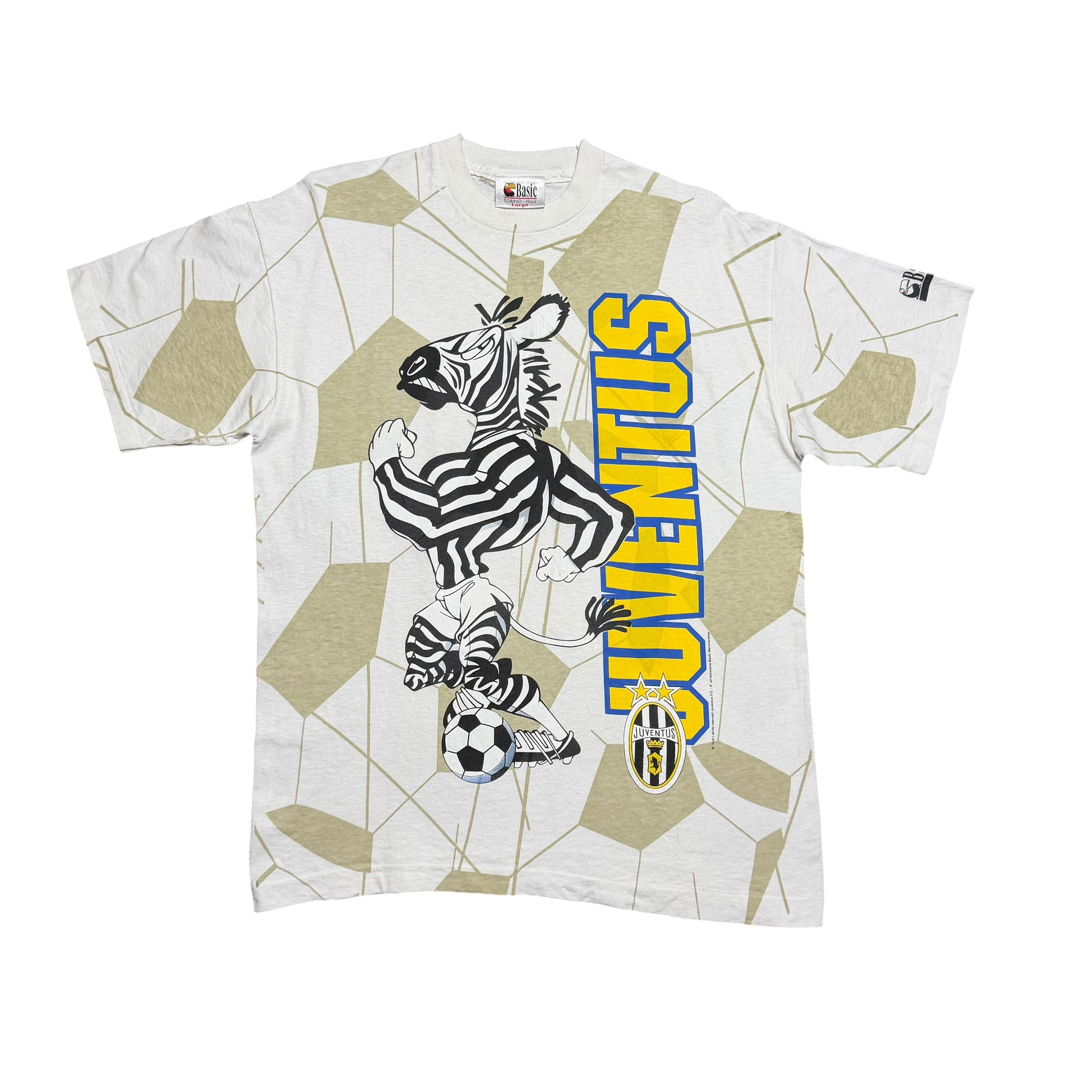 1990s Juventus Zebra Mascot Serie A AOP