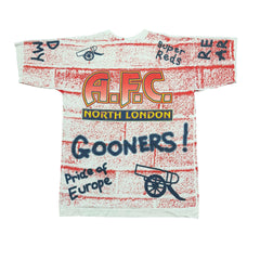 1990s Arsenal FC Graffiti Brick Wall Gooners AOP EPL
