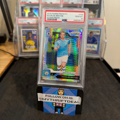 2019-20 Kevin de Bruyne Manchester City Panini EPL Hyper Prizm PSA 10 Card