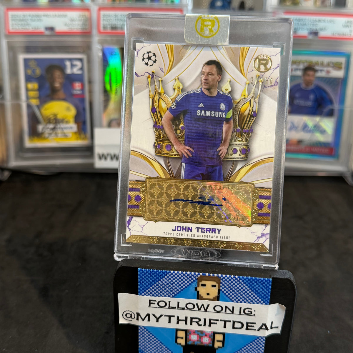 2024-25 John Terry Chelsea Topps Reverence UCC Crowned Legend Autograph /50 Card (20/50)