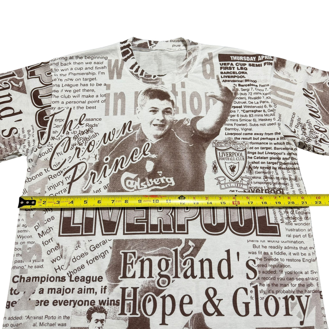 2001 Liverpool FC Steven Gerrard England AOP