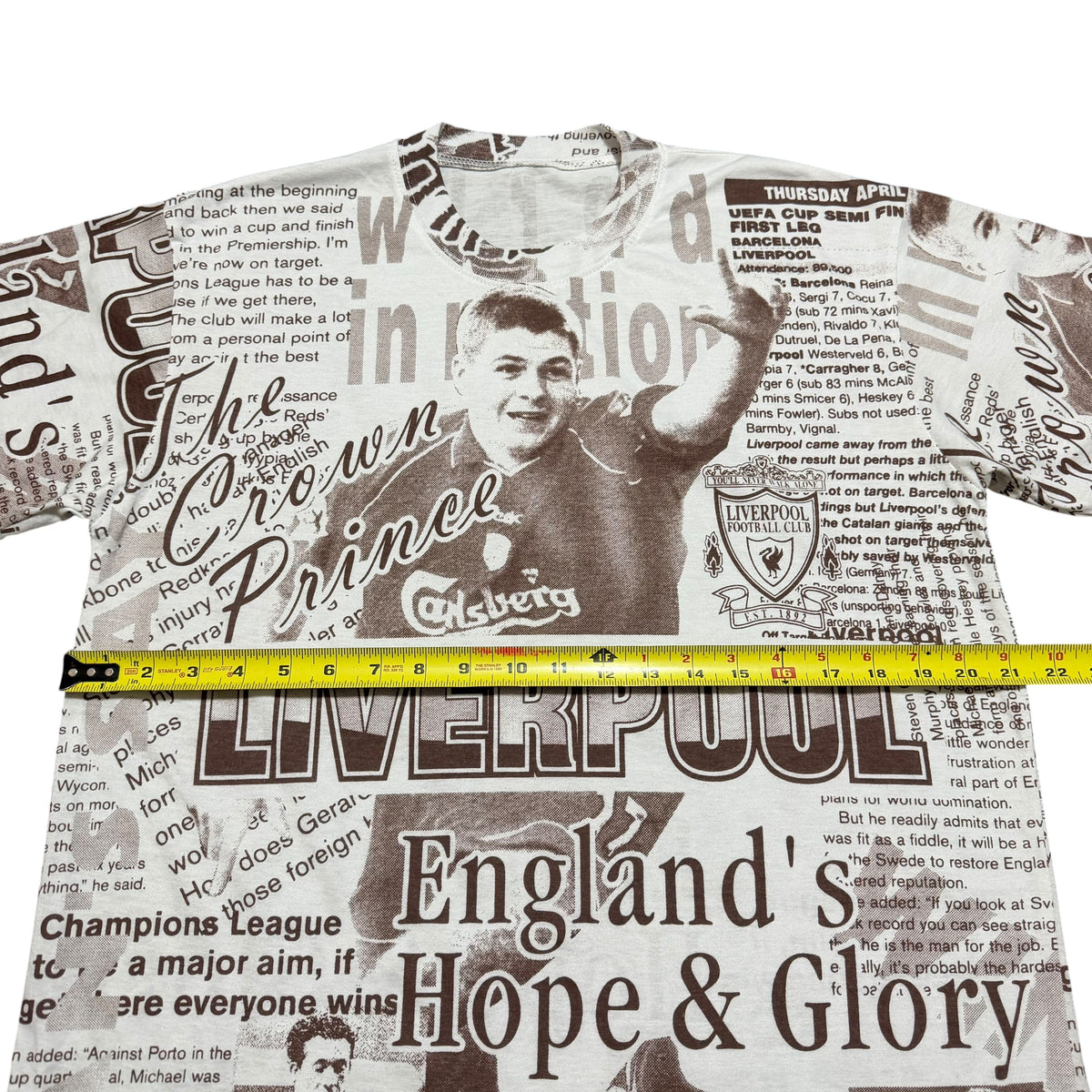 2001 Liverpool FC Steven Gerrard England AOP