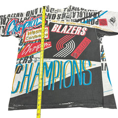 1992 Magic Johnson Portland Trailblazers Champions NBA AOP