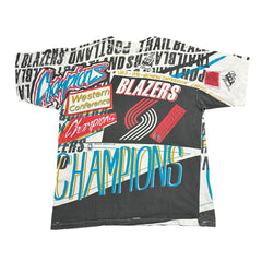 1992 Magic Johnson Portland Trailblazers Champions NBA AOP
