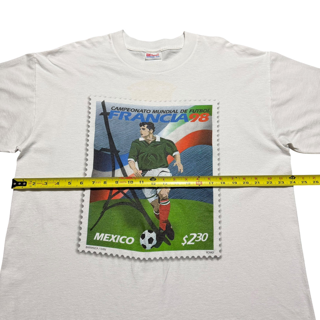 1998 France Mexico World Cup Postage Stamp Eiffel Tower