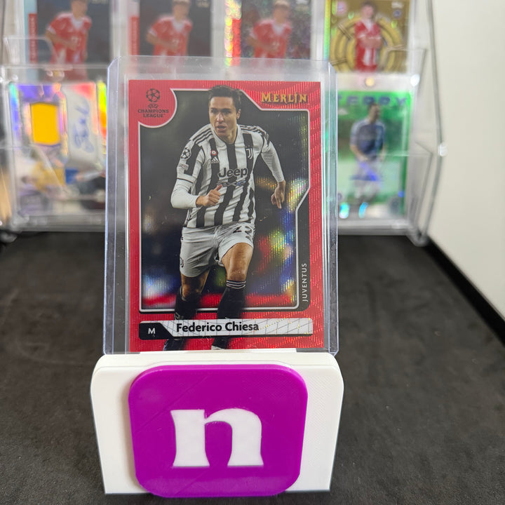 2022 Topps Federico Chiesa Juventus Serie A Red /5 Bookend Card (5/5)