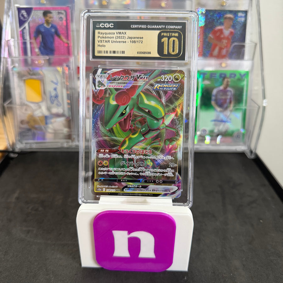 2022 Rayquaza VMAX Japanese VSTAR Universe 108/172 Holo CGC Pristine 10