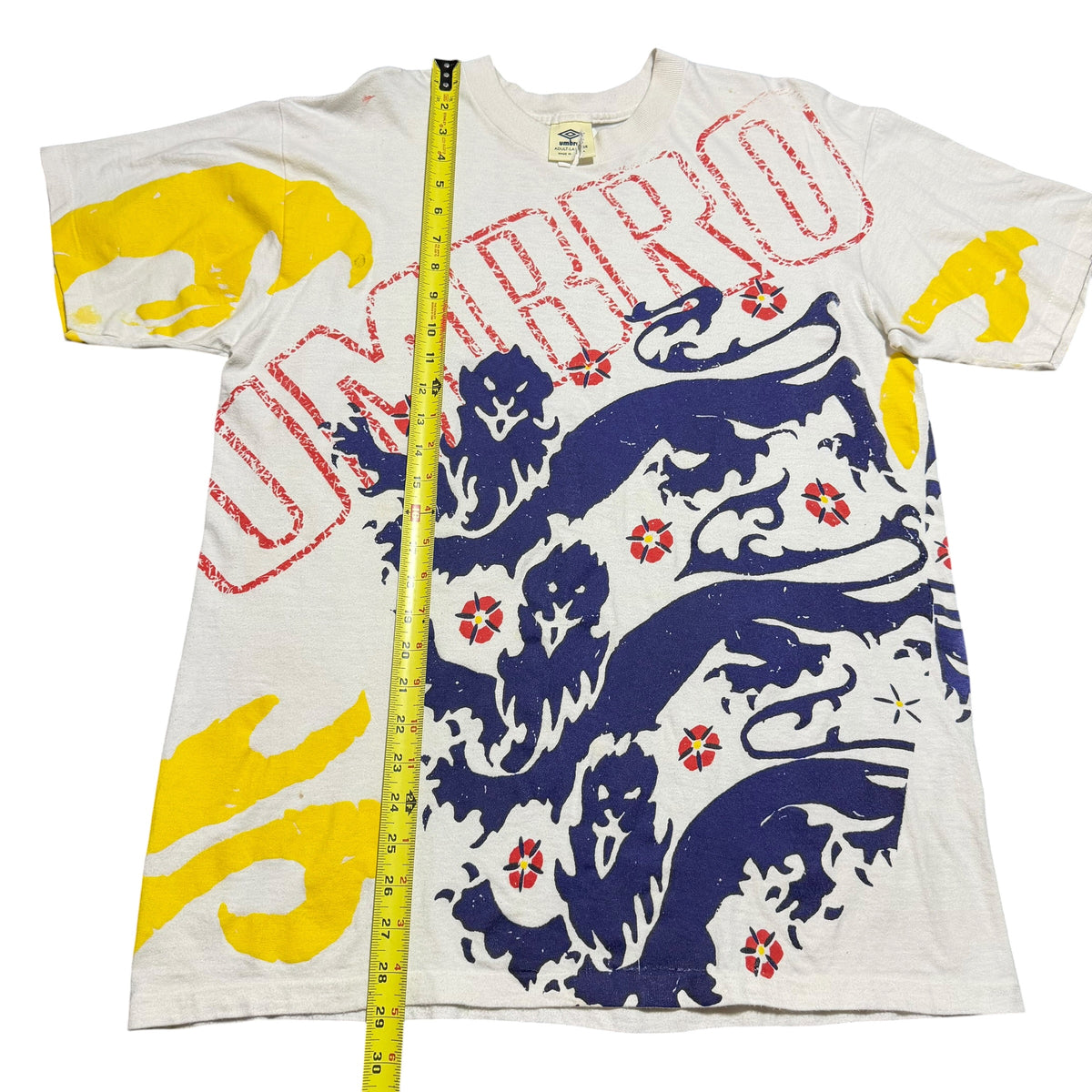 1990s England Umbro 3 Lions AOP