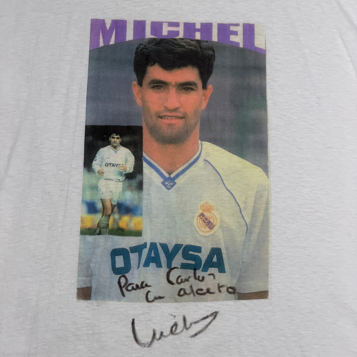 1990 Real Madrid Michel (José Miguel González Martín del Campo) Spain Signature Auto