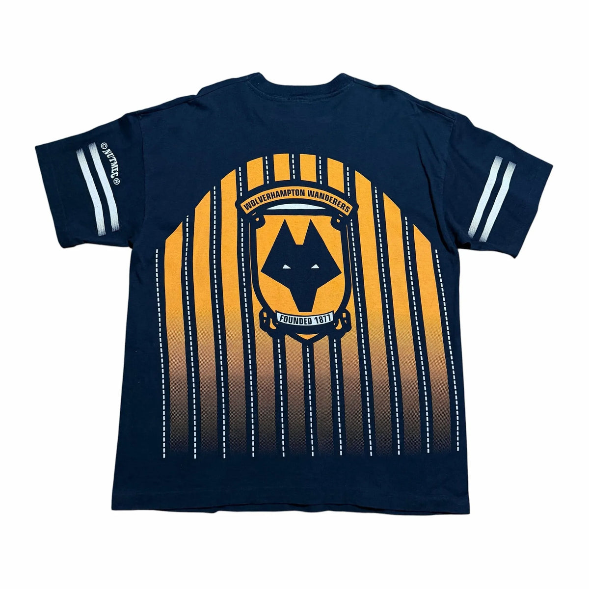 1990s Wolverhampton Wanderers Nutmeg Wolves Baseball Style AOP